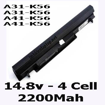 Pin Laptop Asus K56 K56C K56CA K56CM A41-K56