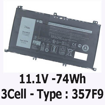 Pin laptop dell Inspiron 7557 Chính Hãng ( 11.1V, 74Wh )