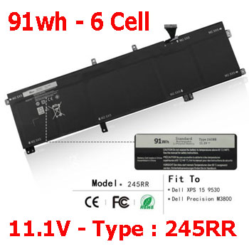 Pin Laptop Dell Xps 15-9530 Chính Hãng ( 11.1V, 91Wh )