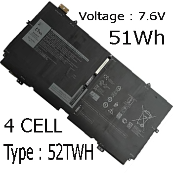 Pin Laptop Dell Xps 13-7390 Chính Hãng ( 7.6V, 51Wh )