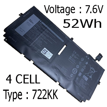 Pin Laptop Dell Xps 13-9310 Chính Hãng ( 7.6V, 52Wh )