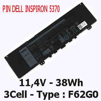 Pin Laptop Dell Inspiron 5370 Chính Hãng ( 11.4V, 38Wh )