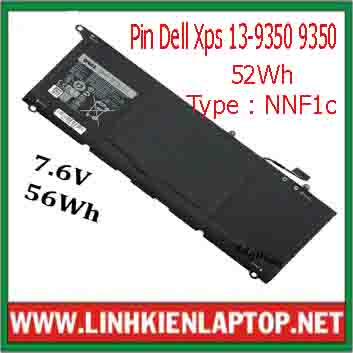 Pin Laptop Dell Xps 13-9350 Chính Hãng  ( 7.6V, 56Wh )