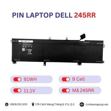 Pin Laptop Dell 245RR Chính Hãng ( 11.1V, 91Wh )