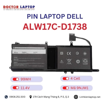 Pin Laptop Dell ALW17C-D1738 Chính Hãng ( 11.4V, 99Wh )