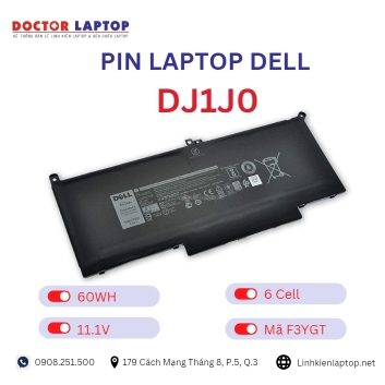 Pin Laptop Dell DJ1J0 Chính Hãng ( 11.1V, 60Wh )