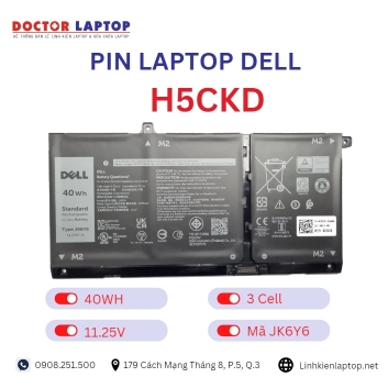 Pin Laptop Dell H5CKD Chính Hãng ( 11.25V, 40Wh )