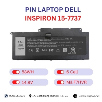 Pin Laptop Dell Inspiron 15-7737 Chính Hãng ( 14.8V, 58Wh )