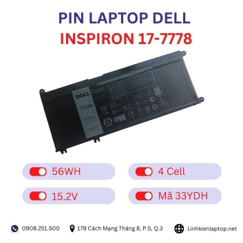 Pin Laptop Dell Inspiron 17-7778 Chính Hãng ( 15.2V, 56Wh )
