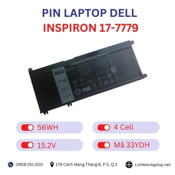 Pin Laptop Dell Inspiron 17-7779 Chính Hãng ( 15.2V, 56Wh )