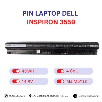 Pin Laptop Dell Inspiron 3559 Chính Hãng ( 14.8V, 40Wh )