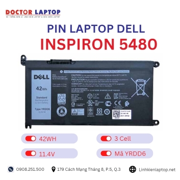 Pin Laptop Dell Inspiron 5480 Chính Hãng ( 11.4V, 42Wh )
