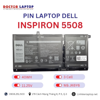 Pin Laptop Dell Inspiron 5508 Chính Hãng ( 11.25V, 40Wh )