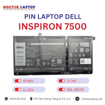 Pin Laptop Dell Inspiron 7500 Chính Hãng ( 11.25V, 40Wh )