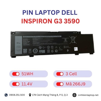 Pin Laptop Dell Inspiron G3 3590 Chính Hãng ( 11.4V, 51Wh )