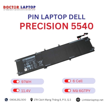Pin Laptop Dell Precision 5540 Chính Hãng ( 11.4V, 97Wh )