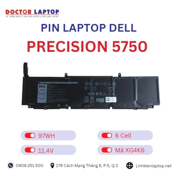 Pin Laptop Dell Precision 5750 Chính Hãng ( 11.4V, 97Wh )