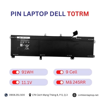 Pin Laptop Dell T0TRM Chính Hãng ( 11.1V, 91Wh )