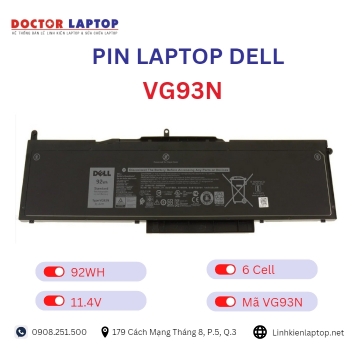 Pin Laptop Dell VG93N Chính Hãng ( 11.4V, 92Wh )