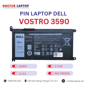 Pin Laptop Dell Vostro 3590 Chính Hãng ( 11.4V, 42Wh )