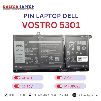 Pin Laptop Dell Vostro 5301 Chính Hãng ( 11.25V, 40Wh )
