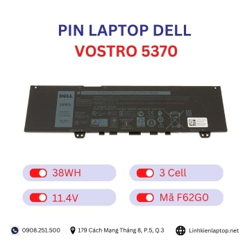 Pin Laptop Dell Vostro 5370 Chính Hãng ( 11.4V, 38Wh )