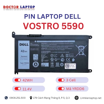 Pin Laptop Dell Vostro 5590 Chính Hãng ( 11.4V, 42Wh )