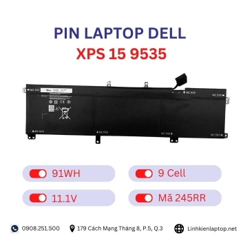 Pin Laptop Dell XPS 15 9535 Chính Hãng ( 11.1V, 91Wh )