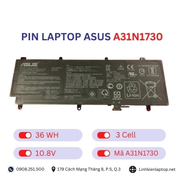 Pin laptop Asus A31N1730