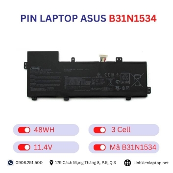 Pin laptop Asus B31N1534