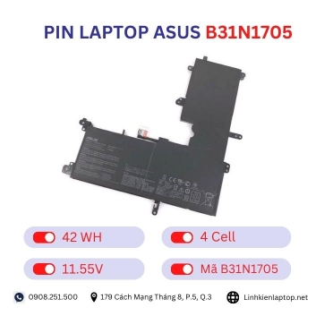 Pin laptop Asus B31N1705